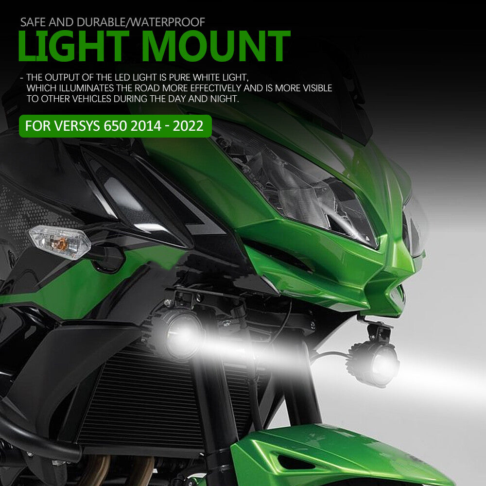 Motorcycle Spotlight Bracket Fog Light Mounting Kits for Kawasaki 650