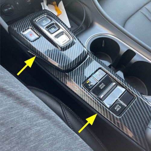for Hyundai Sonata 2020-23 Carbon Fiber ABS Inner Gear Shift Panel Cover Trim 2P