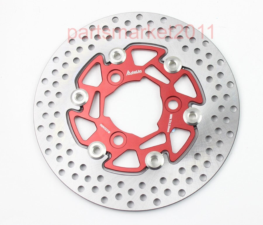 Red 220MM Adelin Floating Disc Brake Rotor for Honda Ruckus Bikes 58MM 70MM