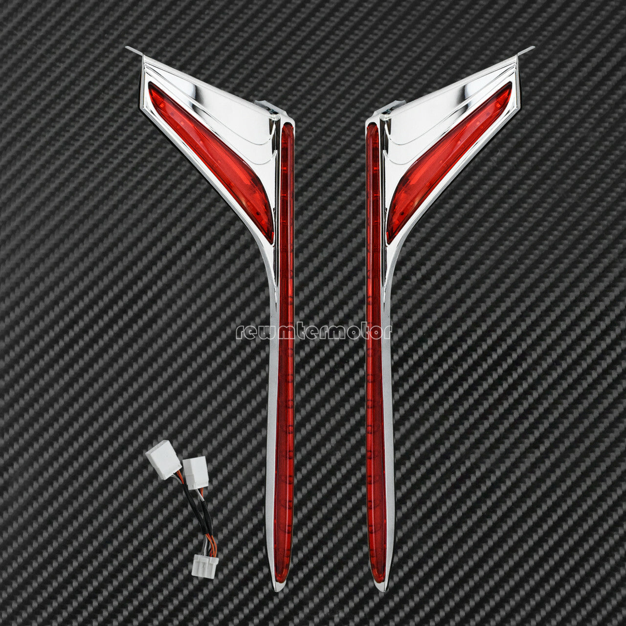 Red LED Vertical Rear Brake Light Strips Fit For GL1800 2012-2017 F6B 2013-2016