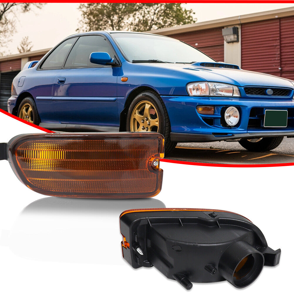 Amber front corner side parking lights 2-piece set for 1999, 2000, and 2001 for Subaru Impreza