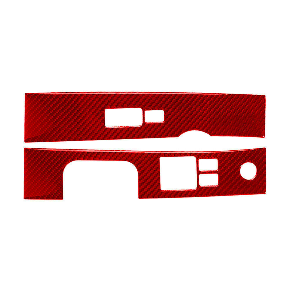 2 Pcs Carbon Fiber Window Lift Switch Panel Cover for Nissan 350z 2003-2009 RHD