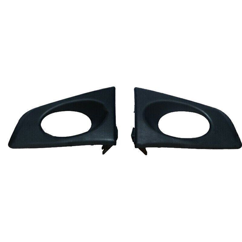 A pair of black front fog light covers for Honda JAZZ/FIT GE6 GE8 2009 2010 2011 models (LHRH-).