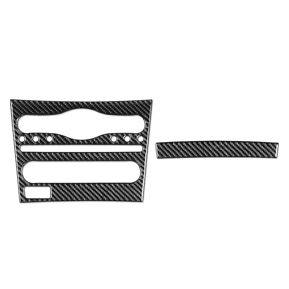 2Pcs Carbon Fiber Interior Radio Console Cover Trim for Infiniti G37 Sedan 10-13