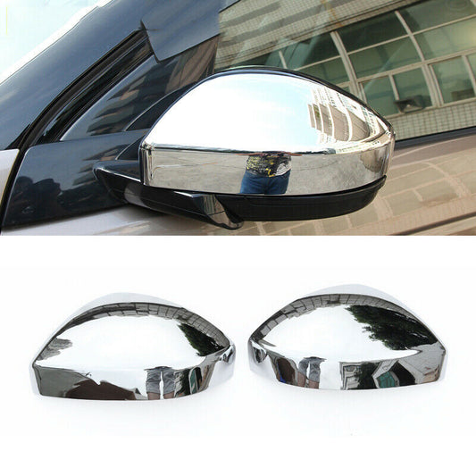 2P Chrome Rearview Side Mirror Moulding Cover Trims for Jaguar F-PACE 2016-2020