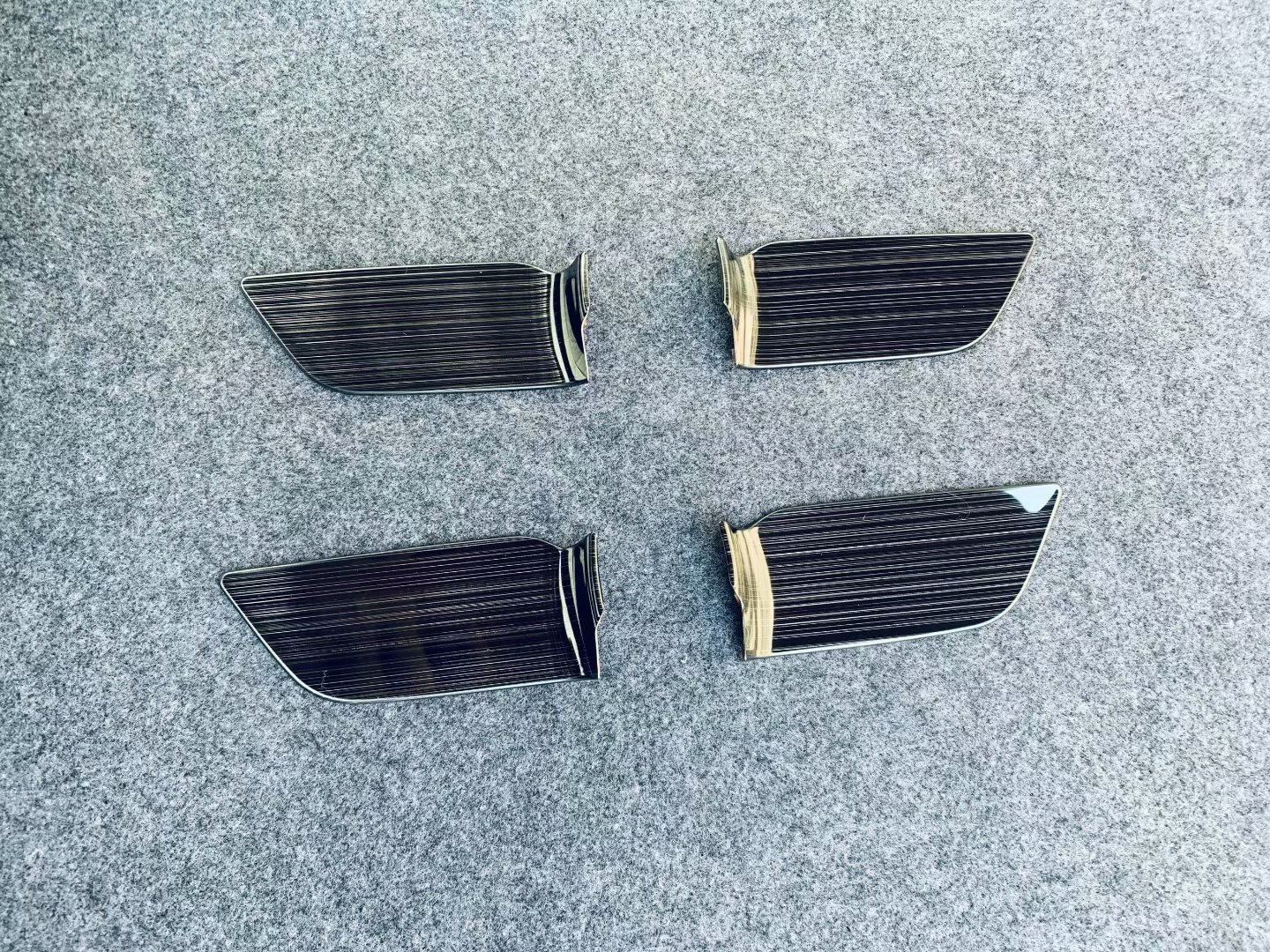 Black Brushed Interior Door Handle Bowl Trims For 2021-2023 for Toyota Harrier Venza
