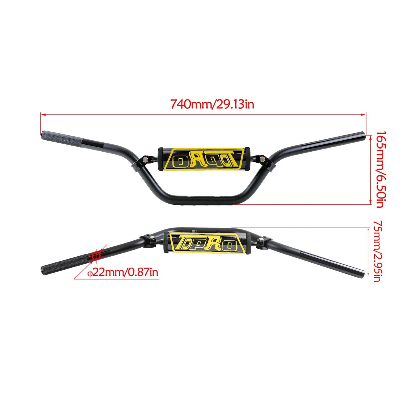 7/8 inch 22 mm handlebars for Dirt Pit bikes CRF YZF KXF KLX RMZ DRZ 110