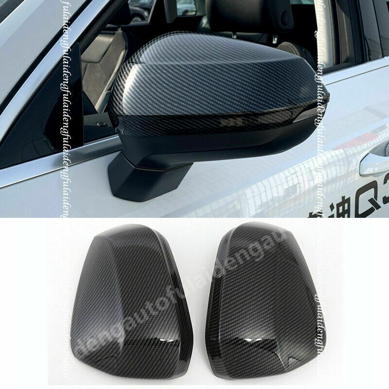 for Audi Q3 2019-2023 Carbon Fiber Style Rearview Side Mirror Cap Cover Trim 2P