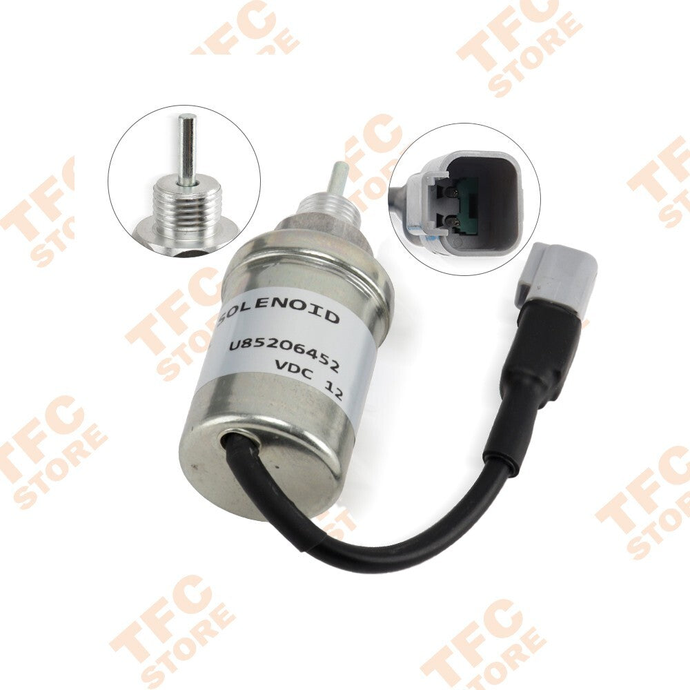 12V Fuel Shut Off Solenoid Fits For U85206452 Perkins 402D 403C 403D 404C 404D