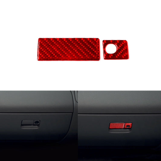 Red Carbon Fiber for Co -pilot Handle Box Cover Trim for Suzuki Grand Vitara 2006-13