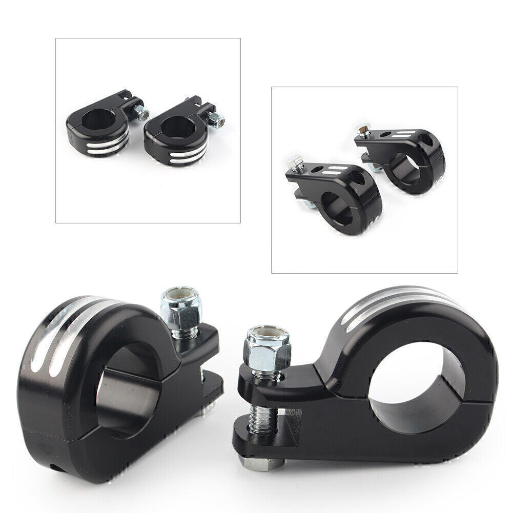 1.25 Highway Foot Peg Mounting Ft for Harley Touring Road King Engine Bars Black