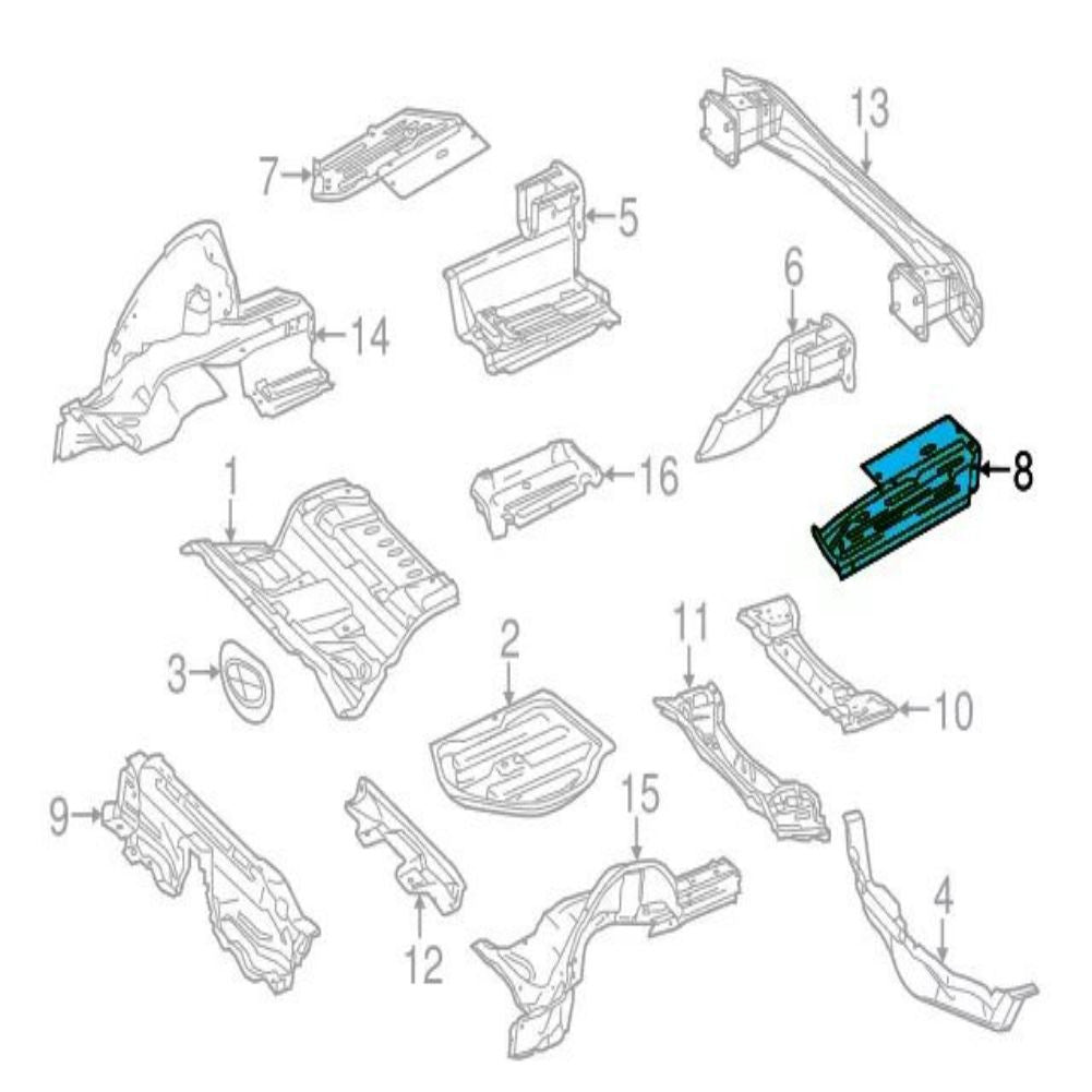 2126100555 Floor for Mercedes-Benz 212 05-55