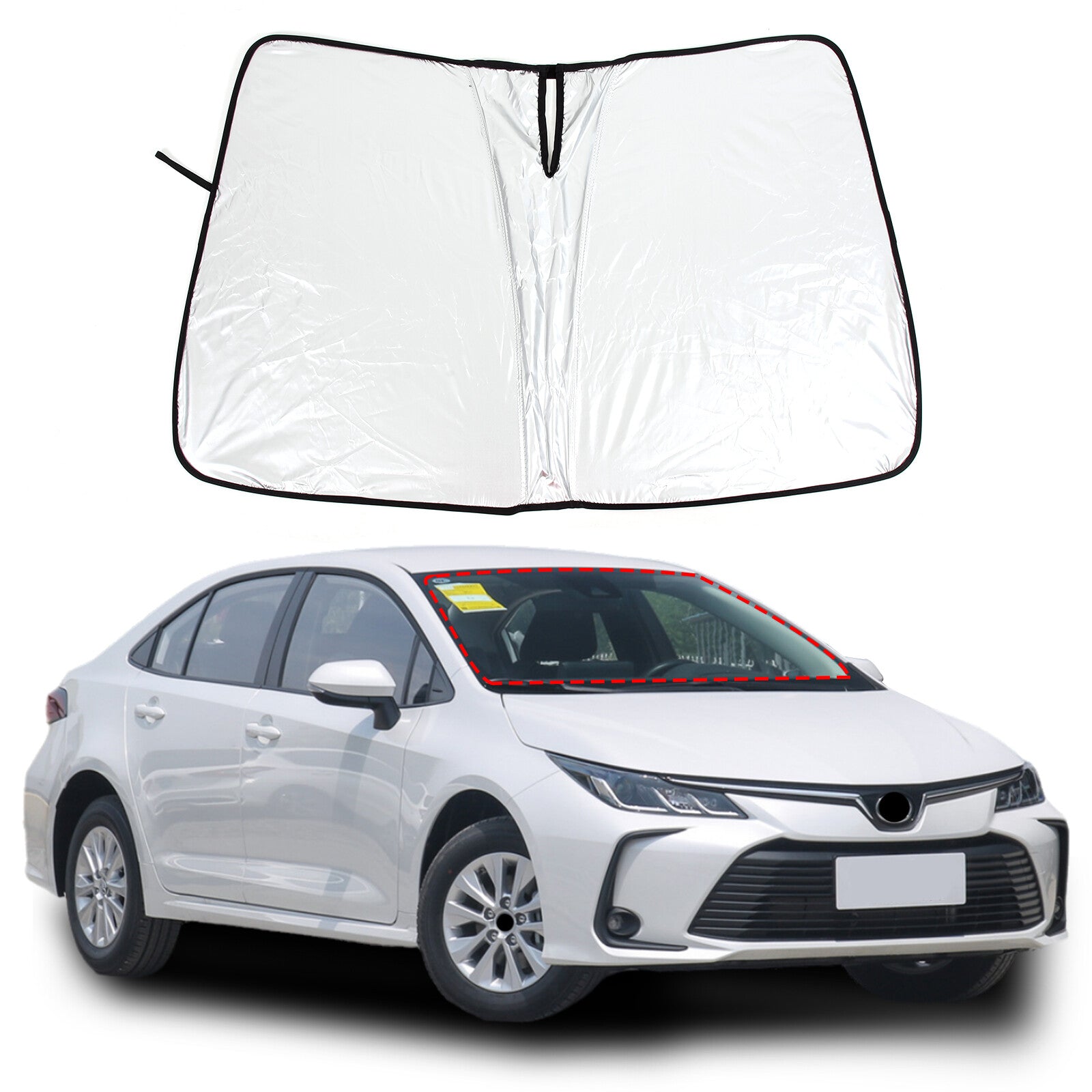 Foldable windshield sunshade/UV block cover for 2019-2024 for Toyota for Corolla .