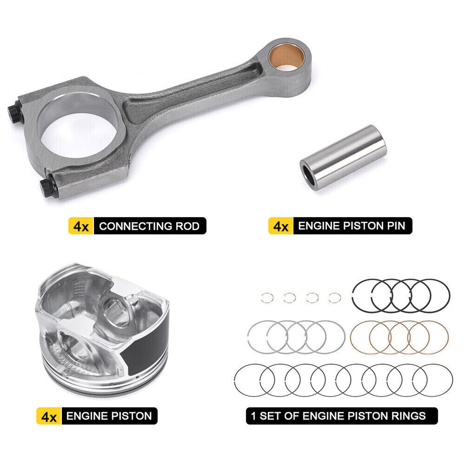 1 Set Connecting Rod Piston Fit for 11-19 for Hyundai Sonata for Kia Sorento Optima 2.4L