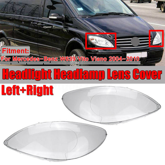 Headlight lens protective cover LH + right grip for Mercedes-Benz W639 Vito Viano 04-10