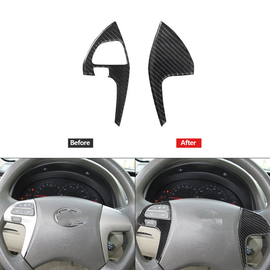 Carbon Fiber Steering Wheel Button Cover Trim Type A for Toyota for Camry 2007-2011