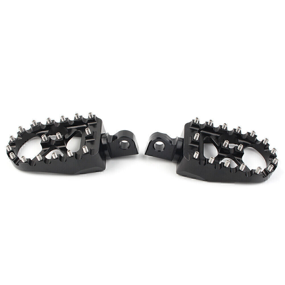 Black Wide Fat Foot Pegs MX Style Footpegs for Harley Sportster 883 Dyna Bobber