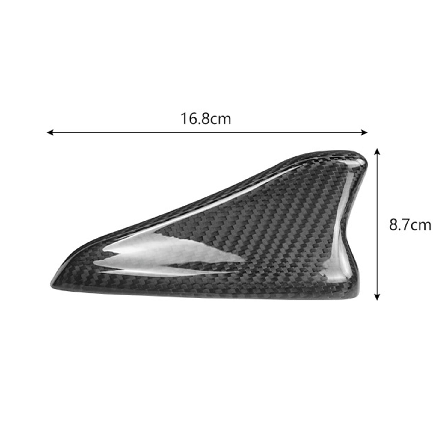 Real Carbon Fiber Shark Fin Antenna Cap Cover Trim Fit for Kia Stinger 2018-2023