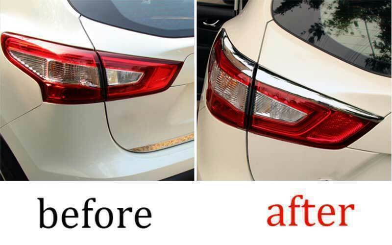for Nissan Rogue Sport 17-22 Chrome Rear Tail Light Eyebrow Strip Cover Trim 4X