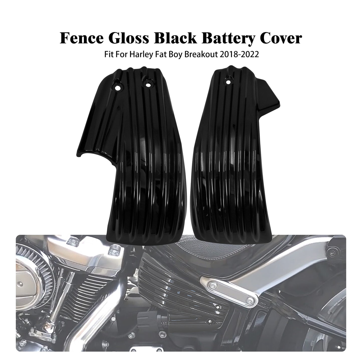 Gloss Fence Battery Side Fairing Cover Fit for Harley Fatboy Breakout 2018-2023