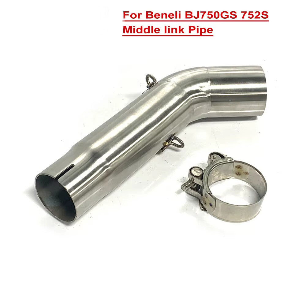 Exhaust 51mm Muffler Modified Slip On Beneli 752S BJ750GS Middle Link Pipe 2019+