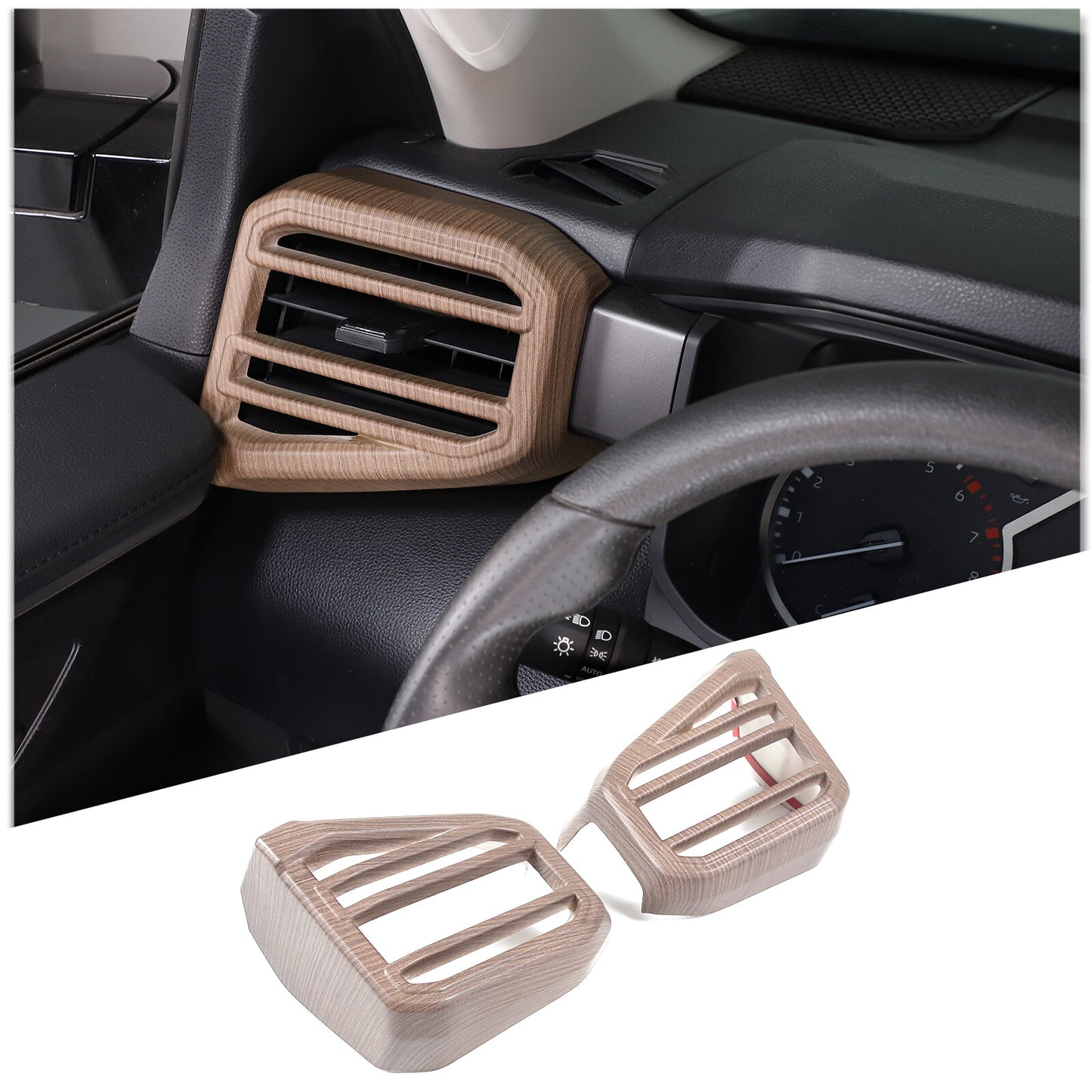 2-Pack Red Carbon Fiber Door and Window Exterior Trim for Corvette C7 2014-2019