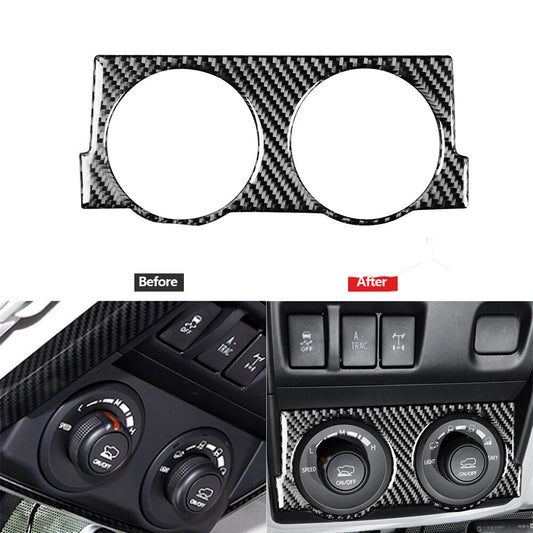 Carbon Fiber Four Wheel Drive Switch Panel Cover Trim for Toyota 4Runner 2010-20