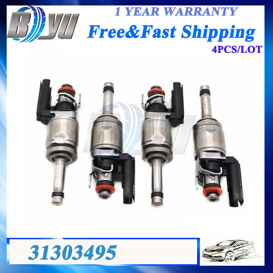 4X Fuel Injector For 31303495 for Volvo S60 S80 V60 XC60 XC70 2.0L 2014-2015 Turbo