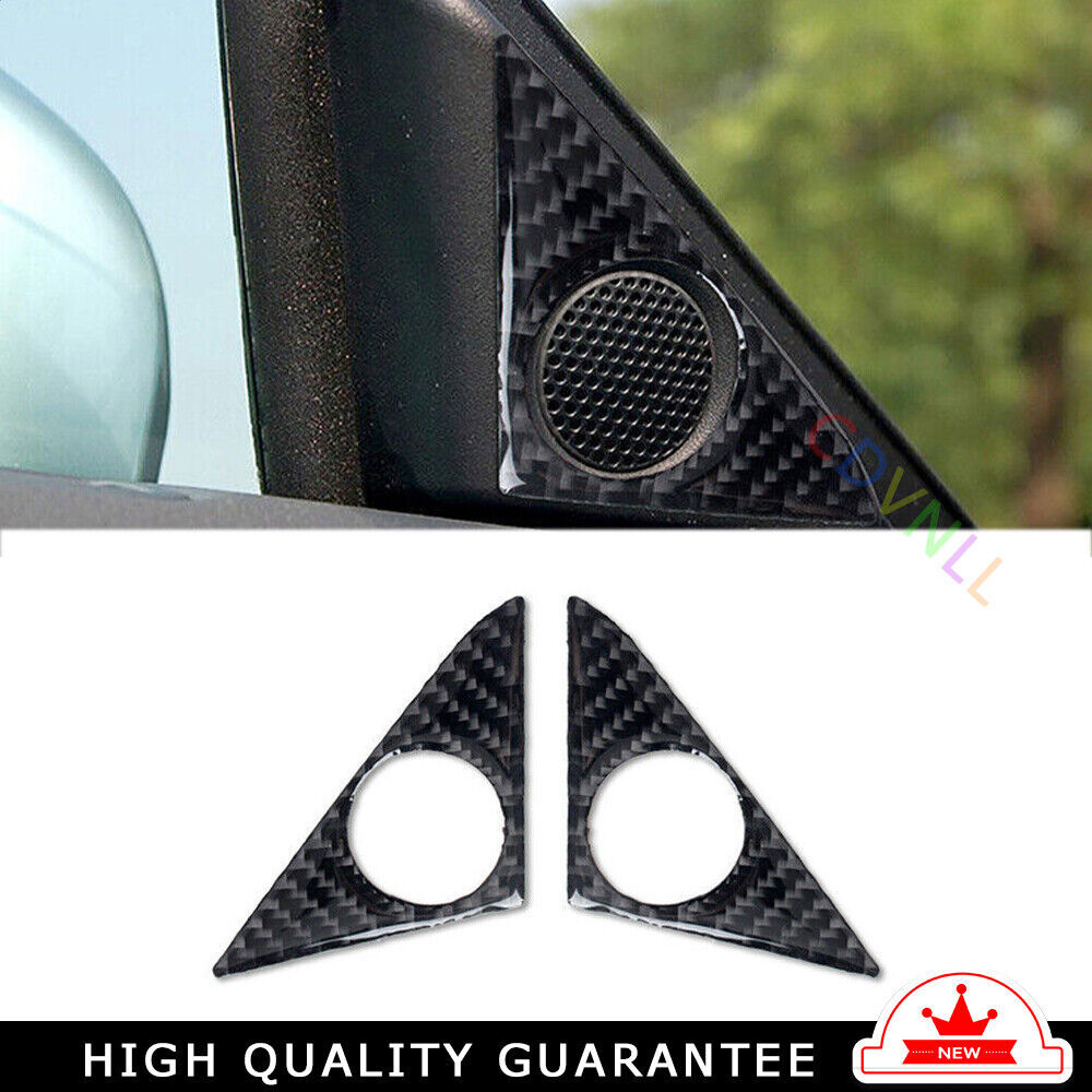 A Post Speaker Frame Cover Trim for Nissan GTR R35 2009-2016 Black Carbon Fiber