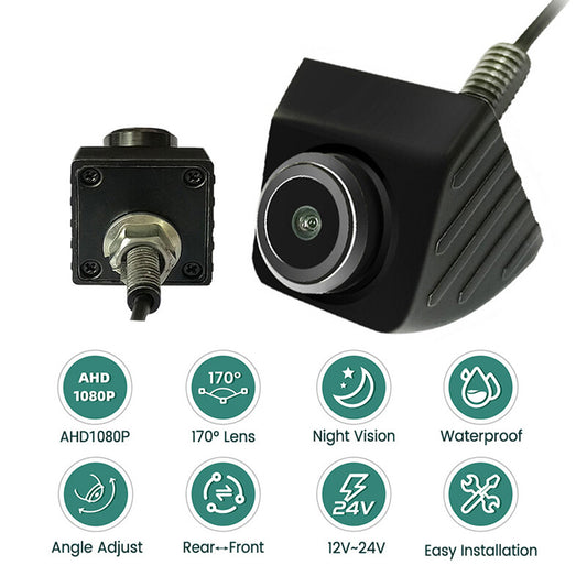 12V-24V Car SUV Rearview Reverse Parking AHD Rotating Waterproof Camera