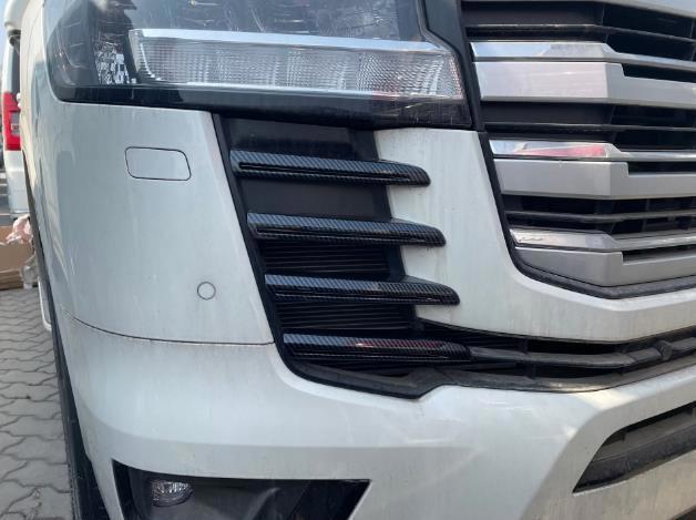 for Land Cruiser LC300 2022-2024 Carbon Fiber Front Fog Light Stripe Cover Trim