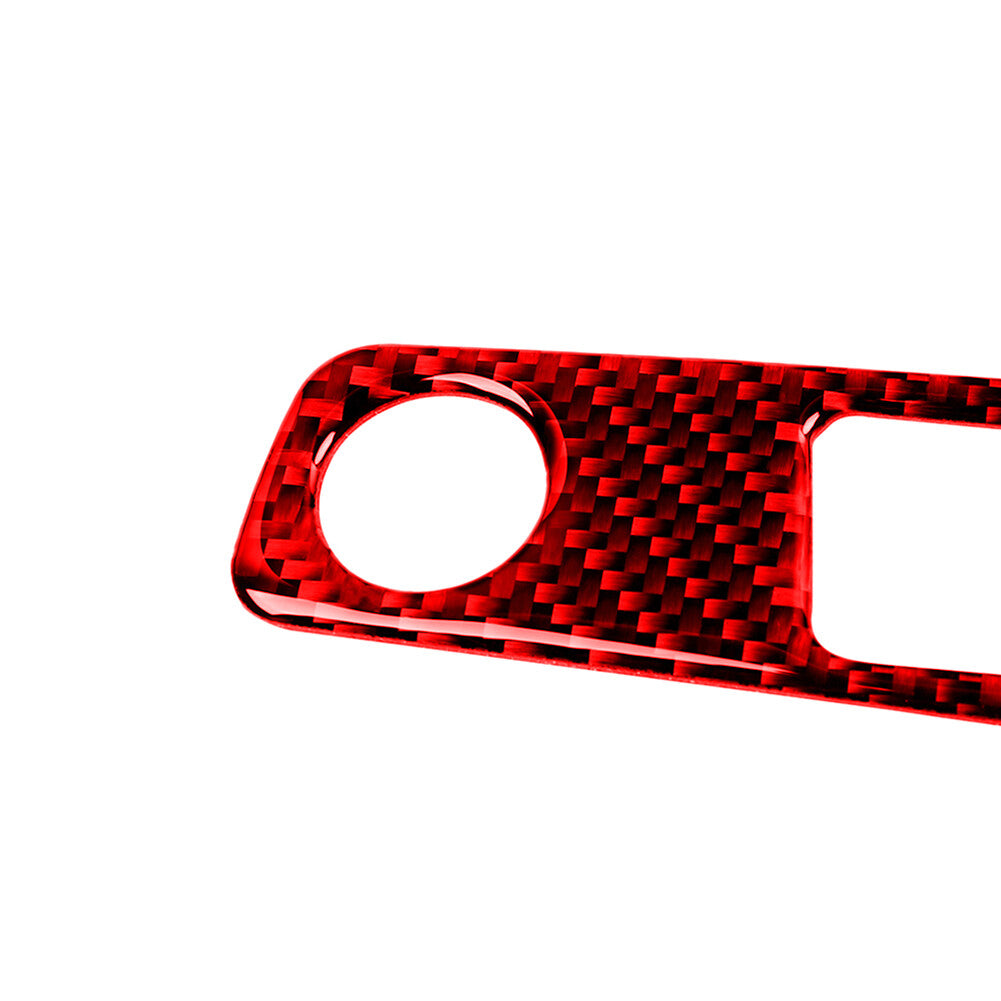 for Audi for A4 17-19 Red Carbon Fiber Center Control Volume Button Frame Cover Trim