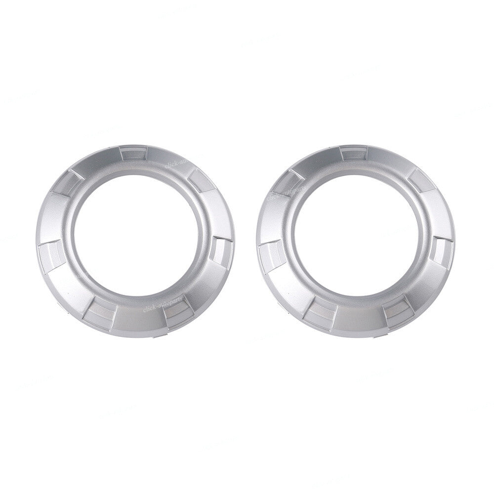 2Pcs Front Left+Right Fog Light Lamp Cover Silver for Mitsubishi for Pajero Montero