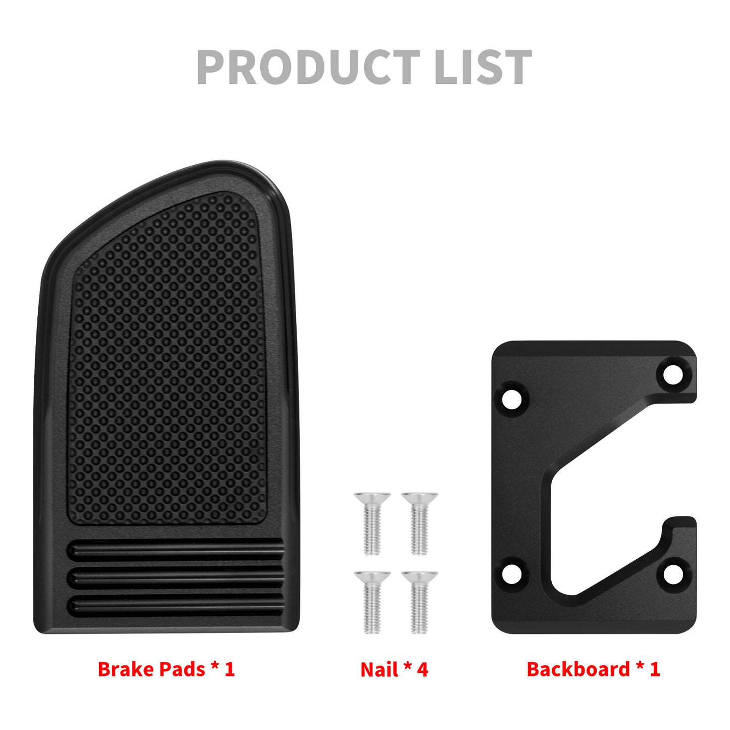 Aluminum Black Brake Pedal Pad Fits for Harley Softail Street Fat Bob 2018-2023