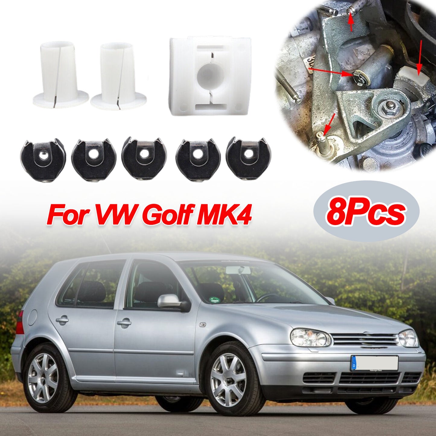 for VW for Golf MK4 Gear Selector Shift Relay Lever Slide Shoe Bushing Bearing Kit