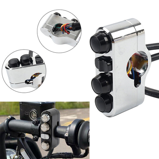 1 Handlebar Control Switches w/ Wiring Harness CNC for Harley Dyna Sportster