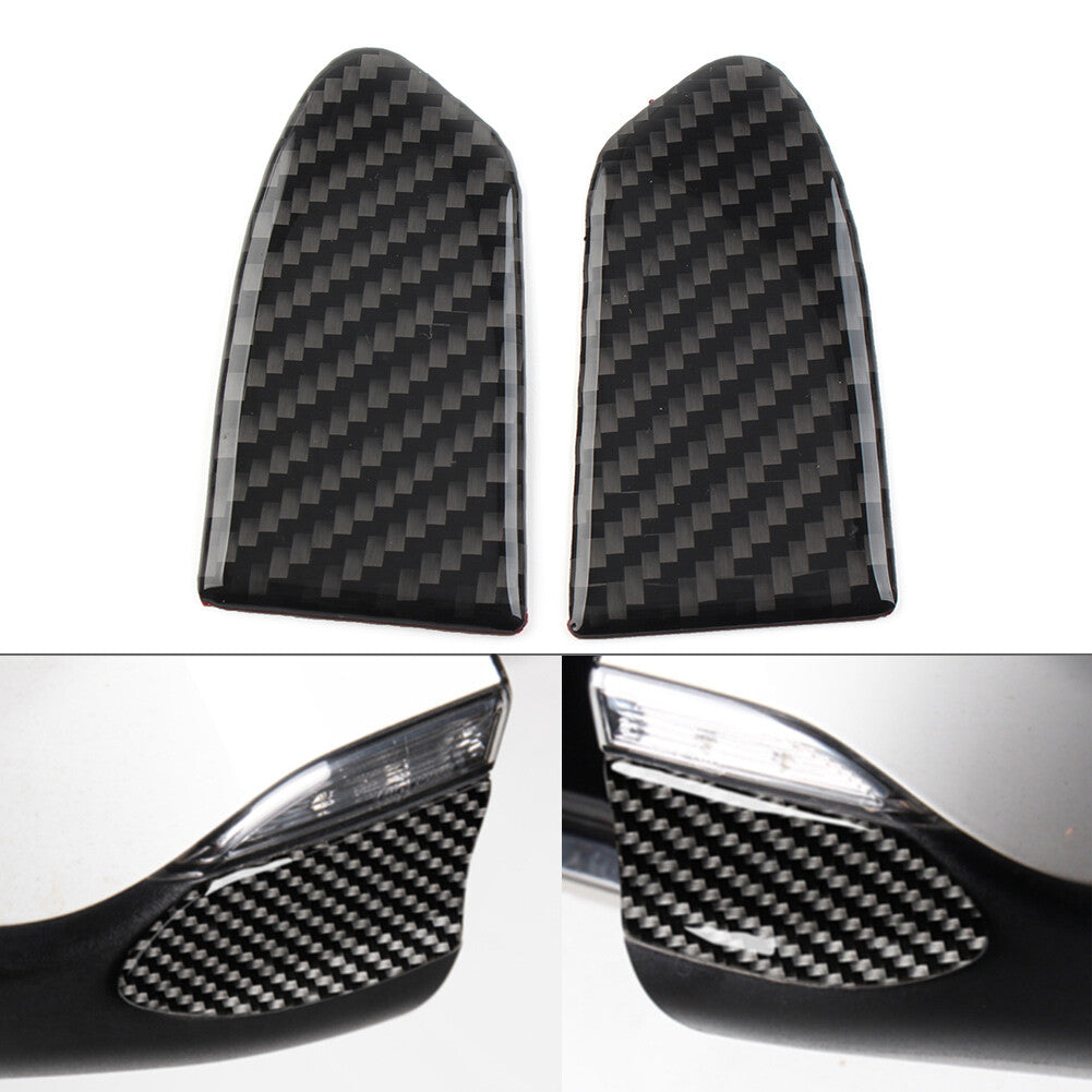 for Chevrolet Equinox 2018-2021 19 Black 2 Pcs Rear View Side Mirror Cover Trim
