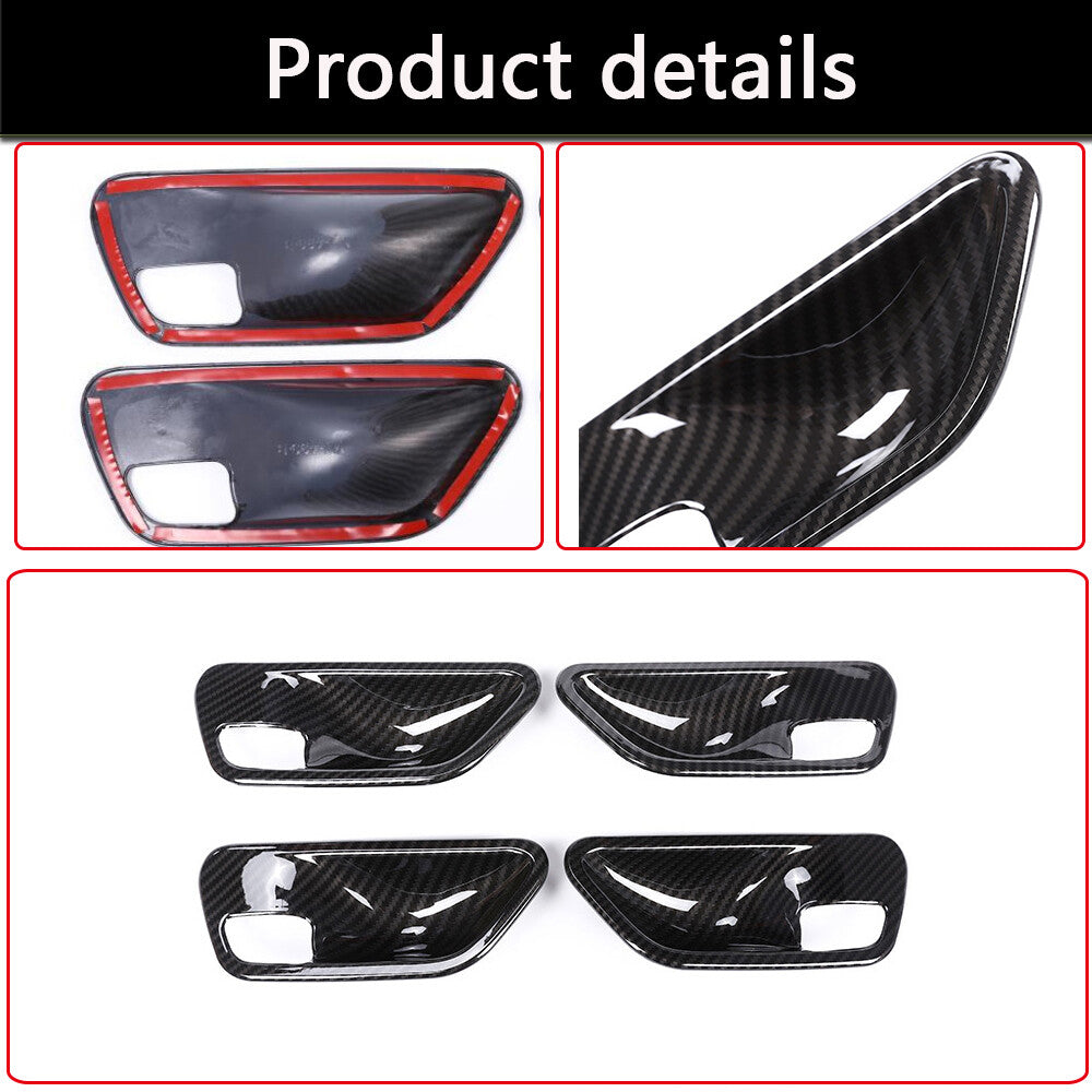 4pcs Carbon Fiber Inside Car Door Handle Cover for BMW 3/4 Serises F30 F34 3GT