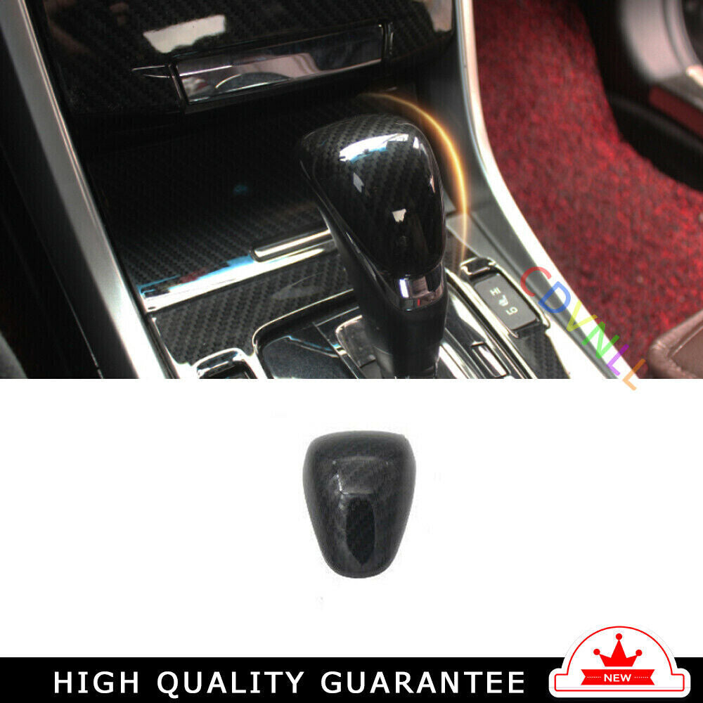 Gear Shift Knob Head Cover Trim 1PCS for Honda Accord 9th 2014-2017 Carbon Fiber