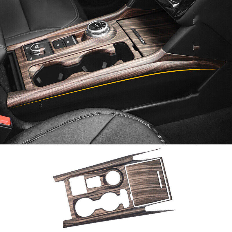 for Ford Explorer 20-22 Wood Grain ABS console gear shift panel knob Cover trim