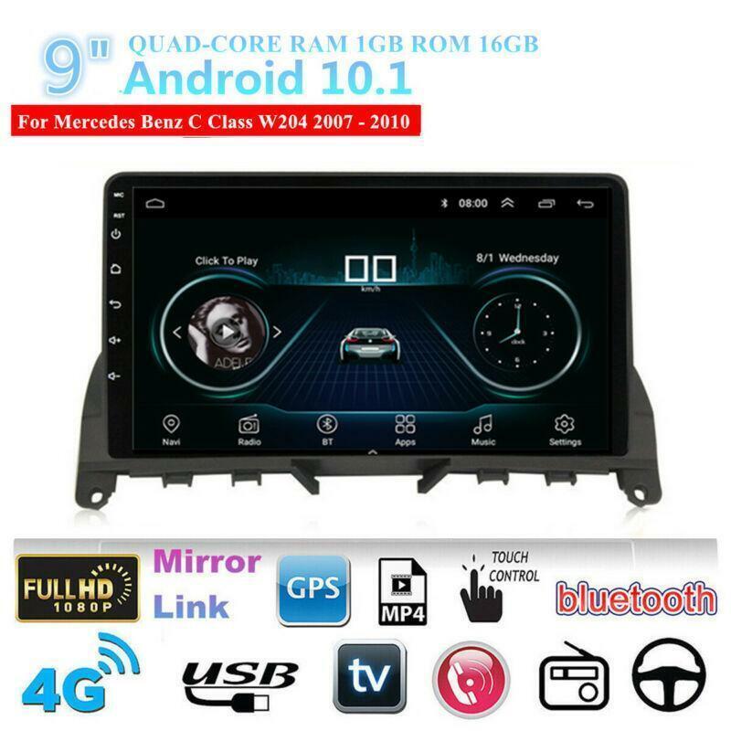 9 Android 10.1 1+16GB Car Stereo Radio GPS for Mercedes-Benz C Class W204 S204