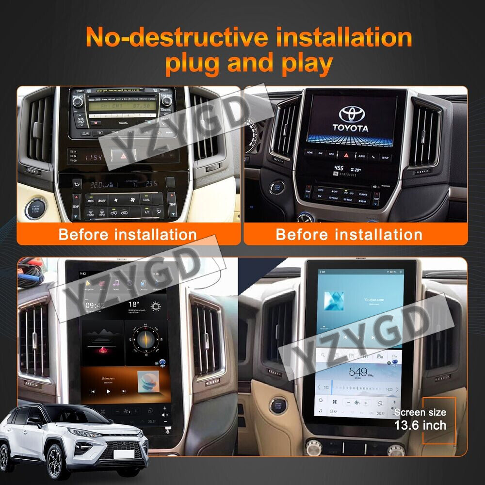 Android Car Stereo Radio Carplay for Toyota for Land Cruiser LC200 2016-2018 128GB