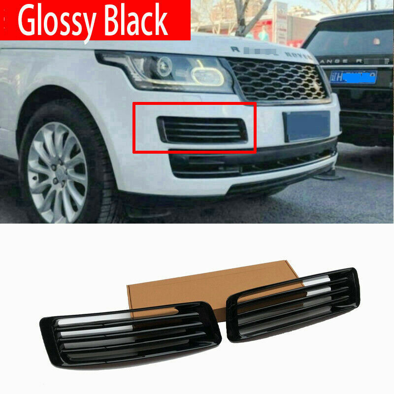 Glossy Black Front Bumper Grille Air Vent Cover for Range Rover HSE L405 2013-17