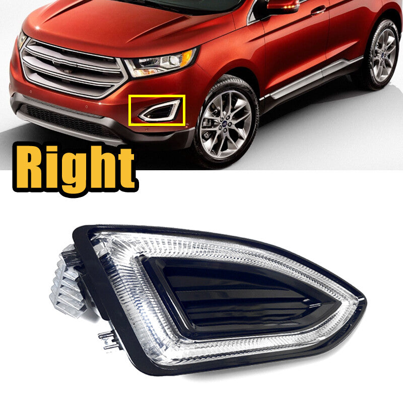Right passenger side front LED bumper fog light DRL applicable to 2015-2018 for Ford Edge