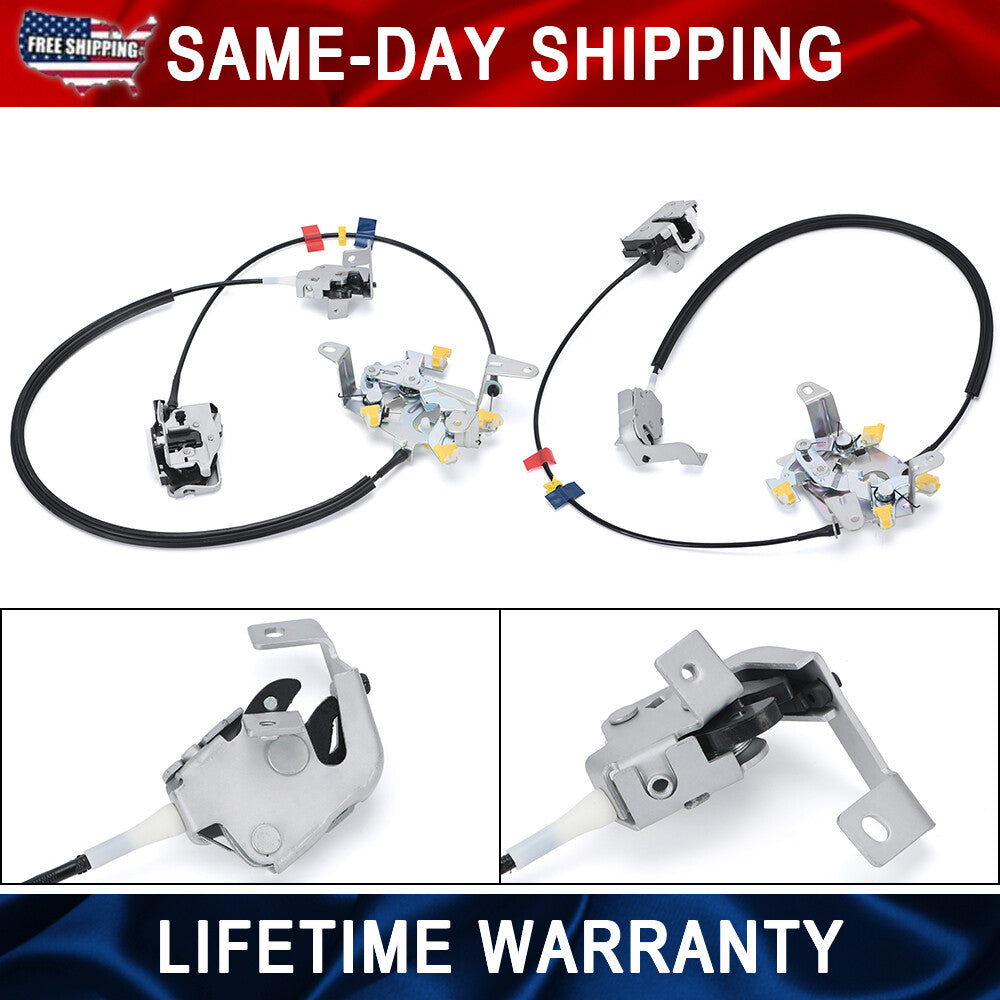 L+R Rear Door Latch Lock Cable Extended Cab For 99-07 for Ford F250 F350 Super Duty