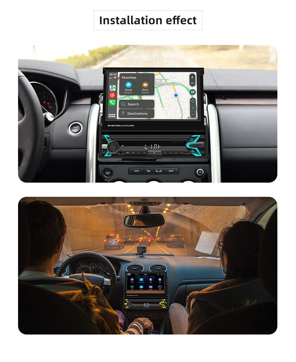 7in 1Din Car Radio MP5 Player Mirror Link Bluetooth For Carplay Android Auto