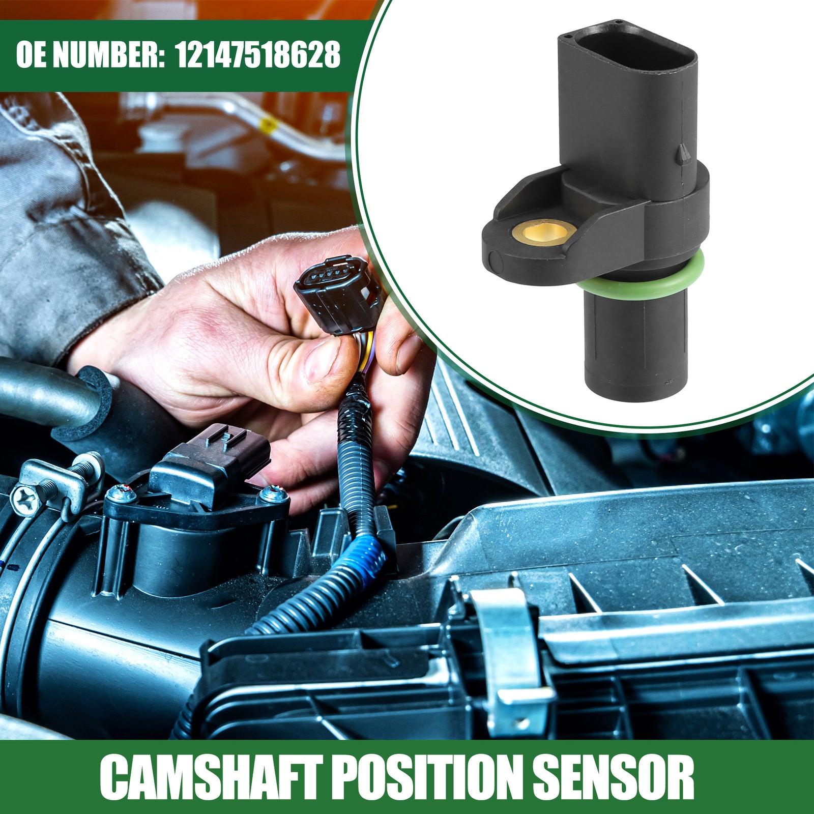 Engine camshaft position sensor for BMW 325Ci 2.5L, mount 01-06, No. 12147518628