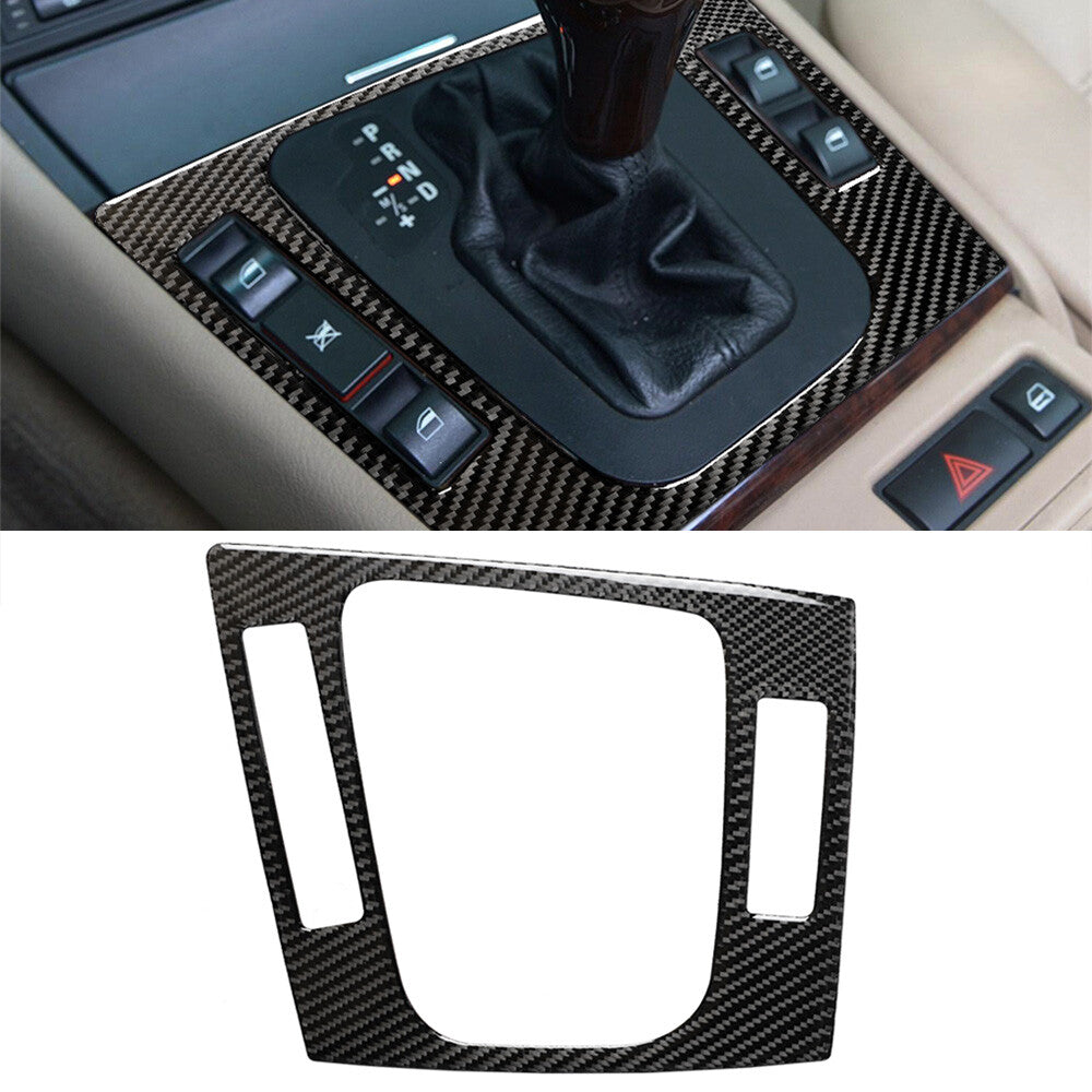 Carbon Fiber Gear Shift Panel Cover Trim Fit for BMW 3 Series E46 1998-05