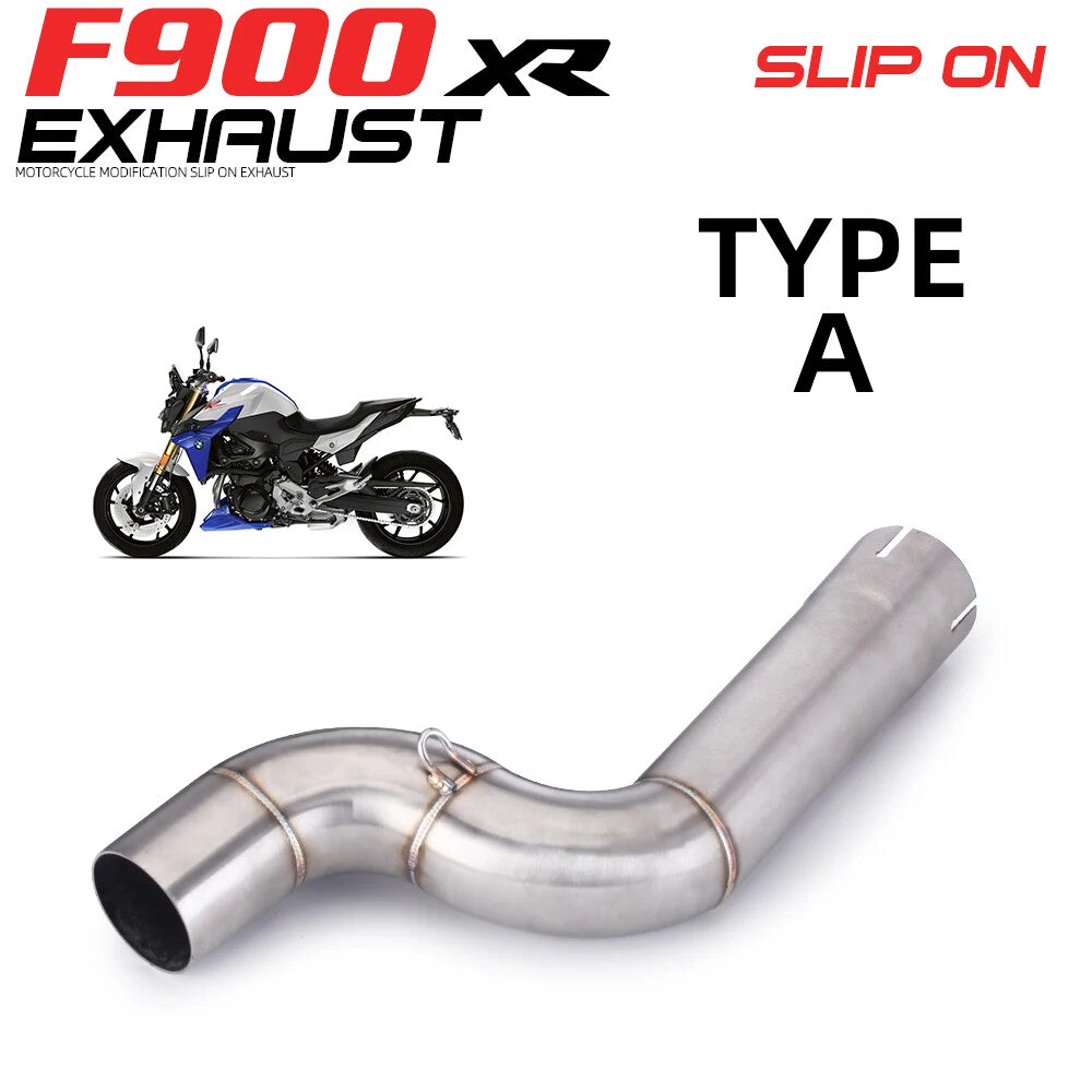 for BMW F900R/F900XR 2020-2021 Stainless Mid Pipe Slip-On Exhaust Fit