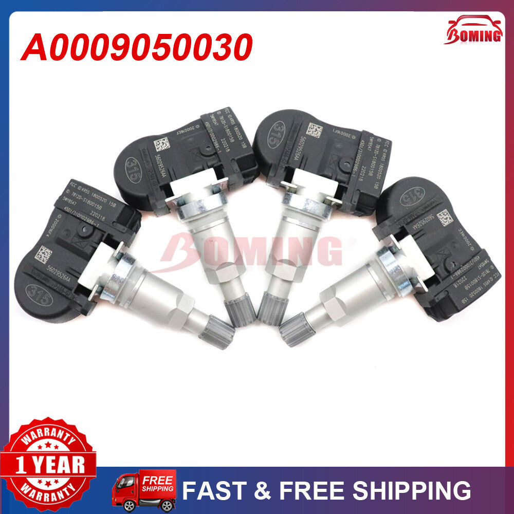 NEW 4Pcs TPMS TIRE PRESSURE SENSOR for Mercedes-Benz W204 W205 C204 A0009050030